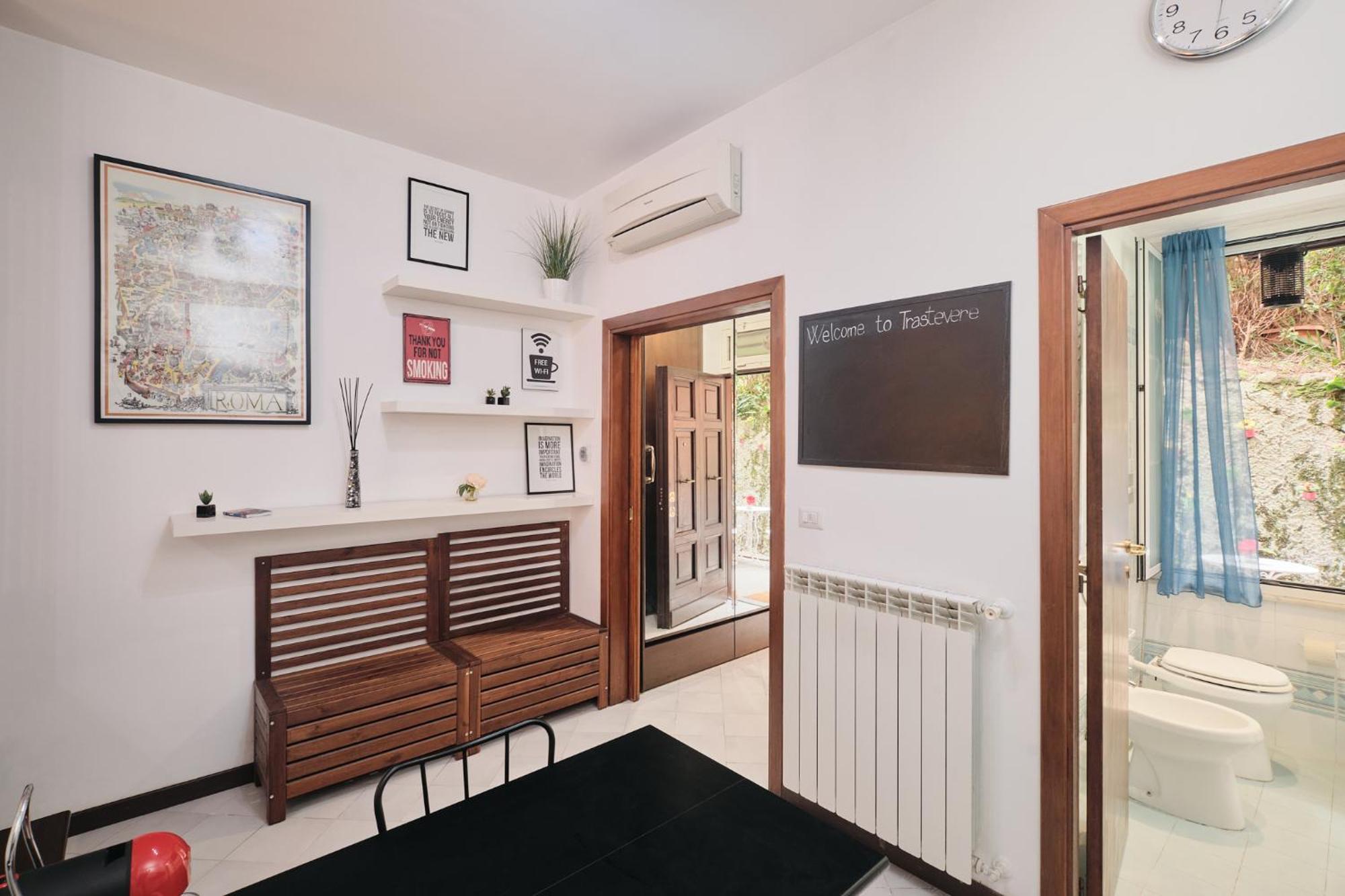 Trastevere- Flat Con Giardino, Ac, Wi-Fi & Netflix ローマ エクステリア 写真